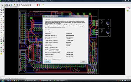 Eagle Layout after click PCB Quote